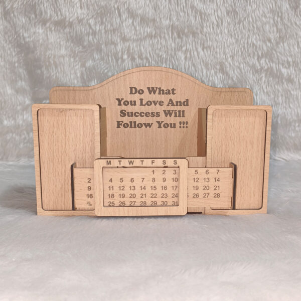 Personalized MDF Desk Organizer with Calendar