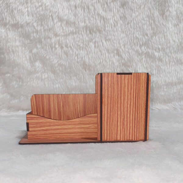 Rustic Pen & Paper Holder Desk Organizer