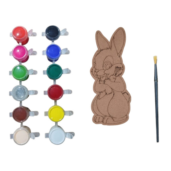 Rabbit MDF DIY Keychain Set