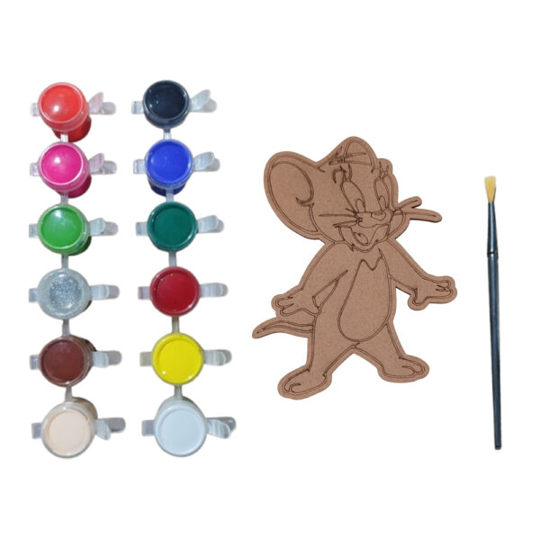 Jerry Mouse MDF DIY Keychain Set