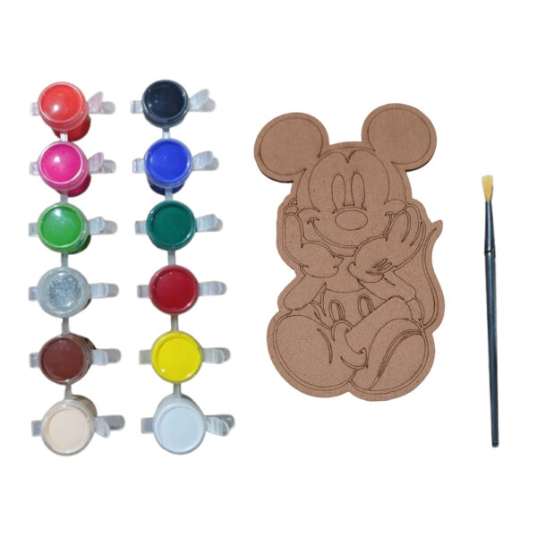 Mickey Mouse MDF DIY Keychain Set