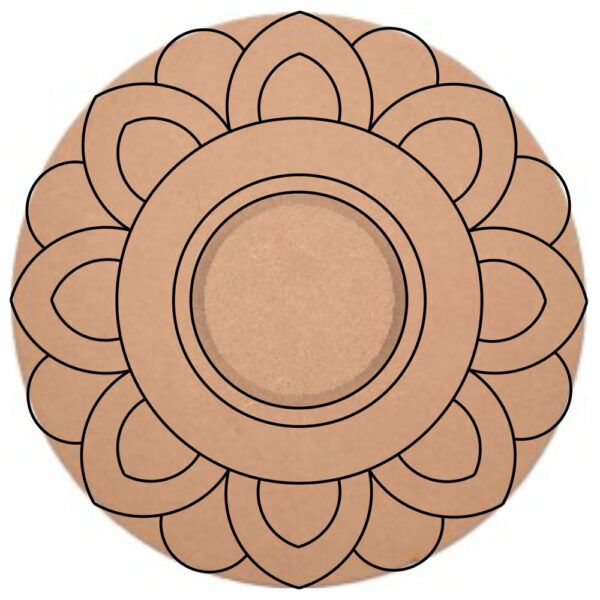 Pre Marked Round Tea Light Holder