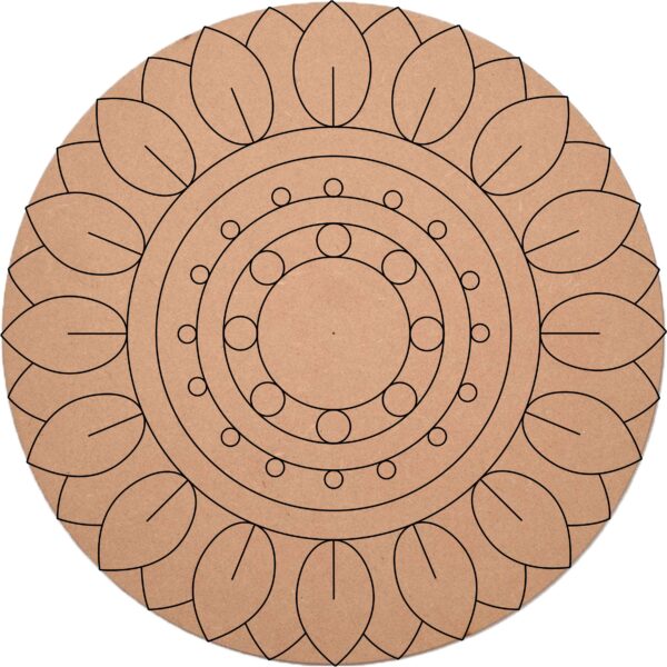 Geometric Floral Lippan Mandala DIY Pattern