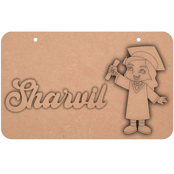 Graduation Theam Return Gift Name Plate