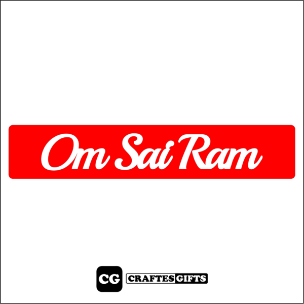 Om Sai Ram English Acrylic Dooor Name Plates